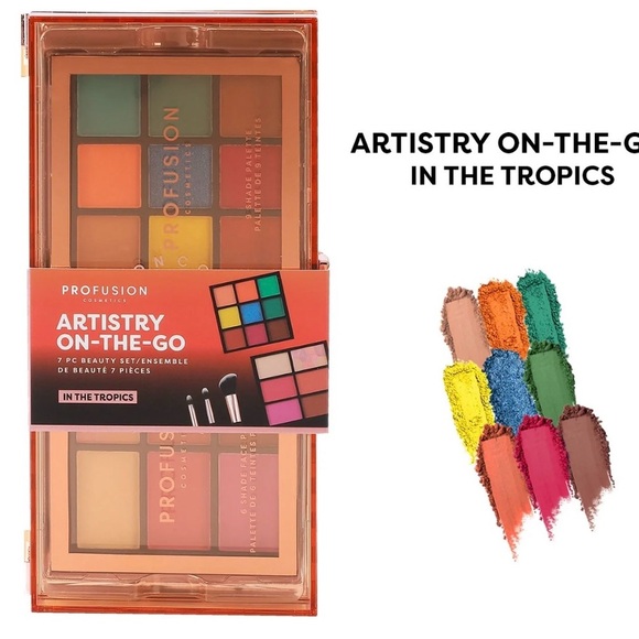 Profusion Cosmetics Artistry On-The-Go Eyeshadow and Face Palette In The Tropics - Picture 4 of 11